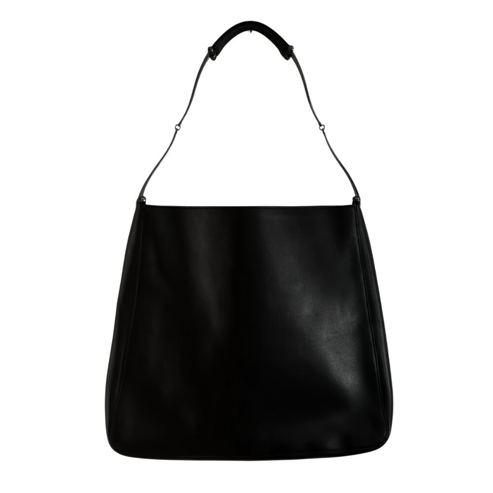 •SOLD•GUCCI Vintage Black Leather Slim Horsebit Hobo Shoulder Bag